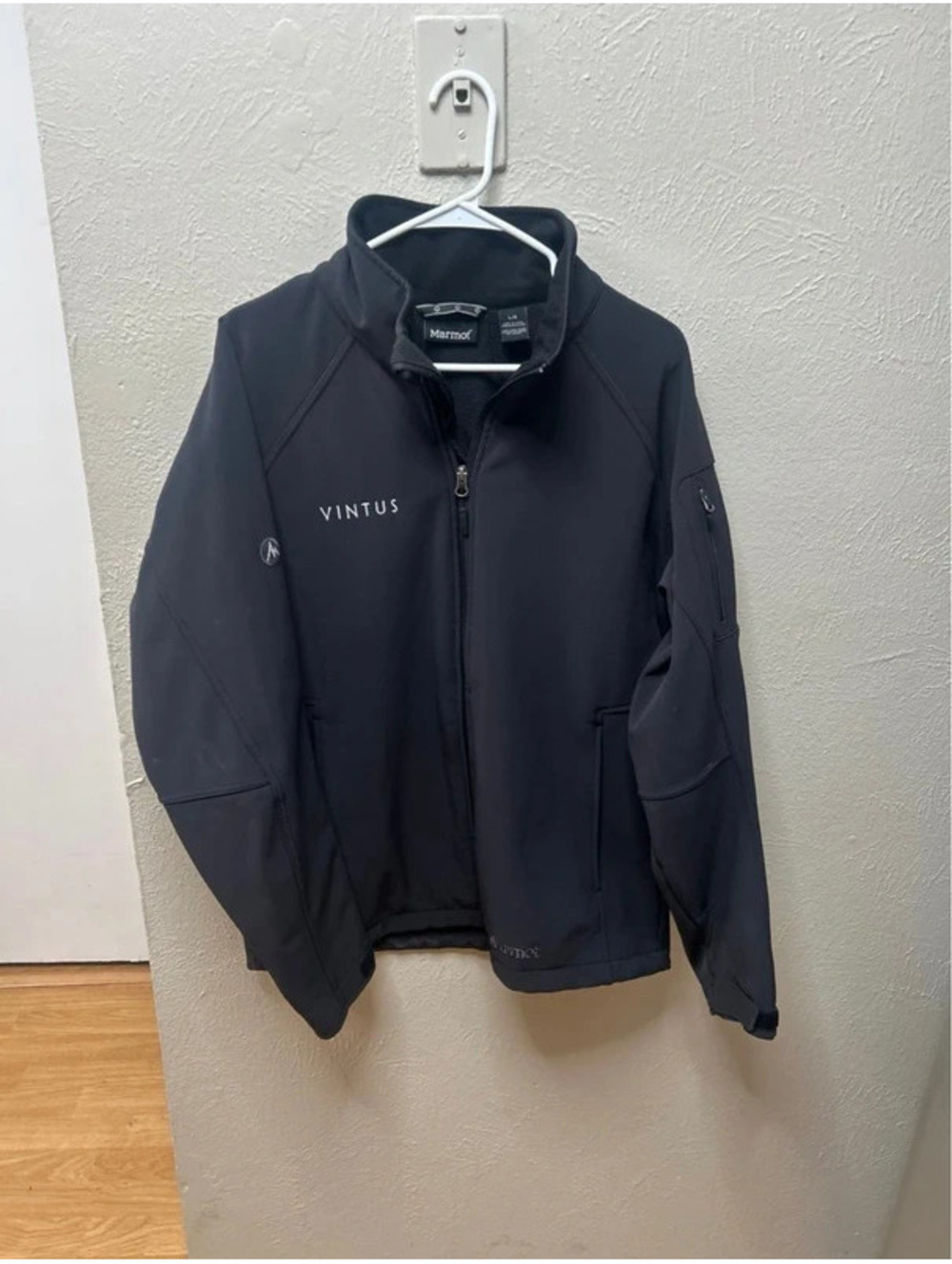 Marmot Black Soft Shell zip Jacket